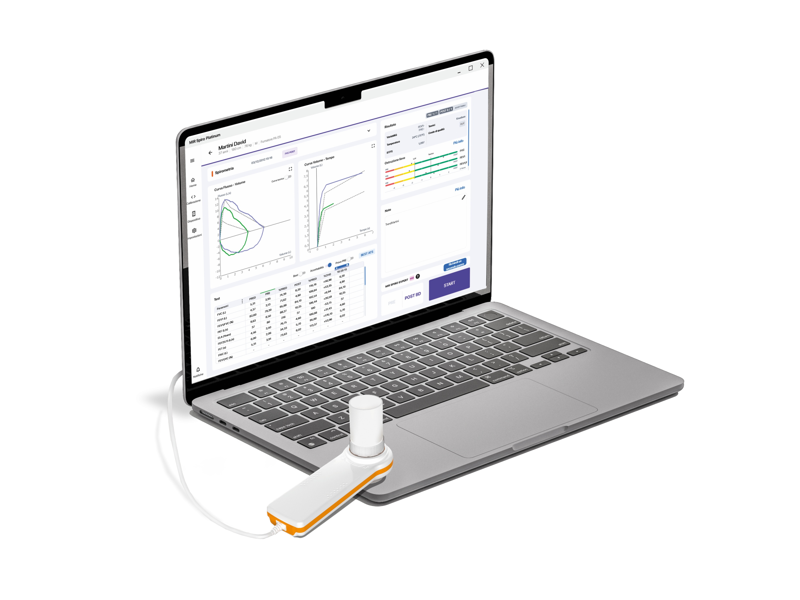 laptop and diagnostic device