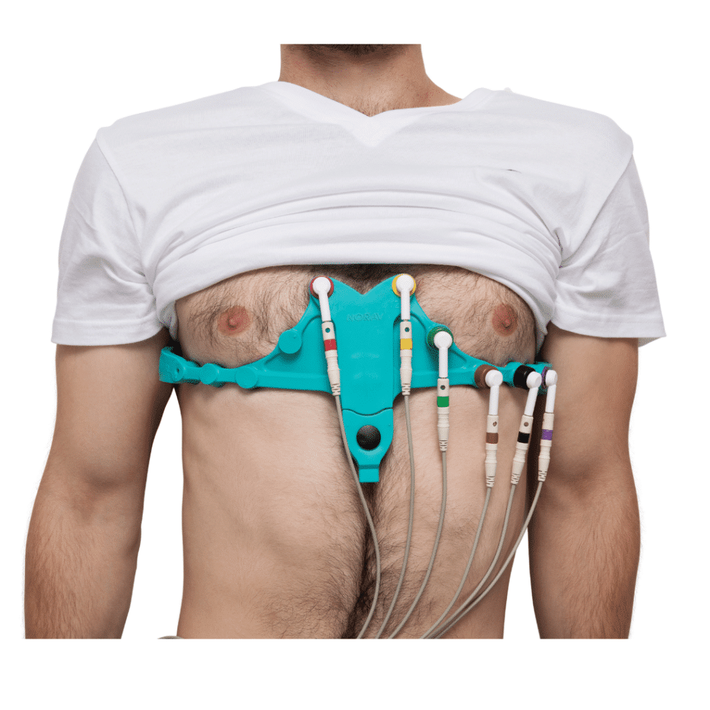 ecg accessories belt with sensors on a man
