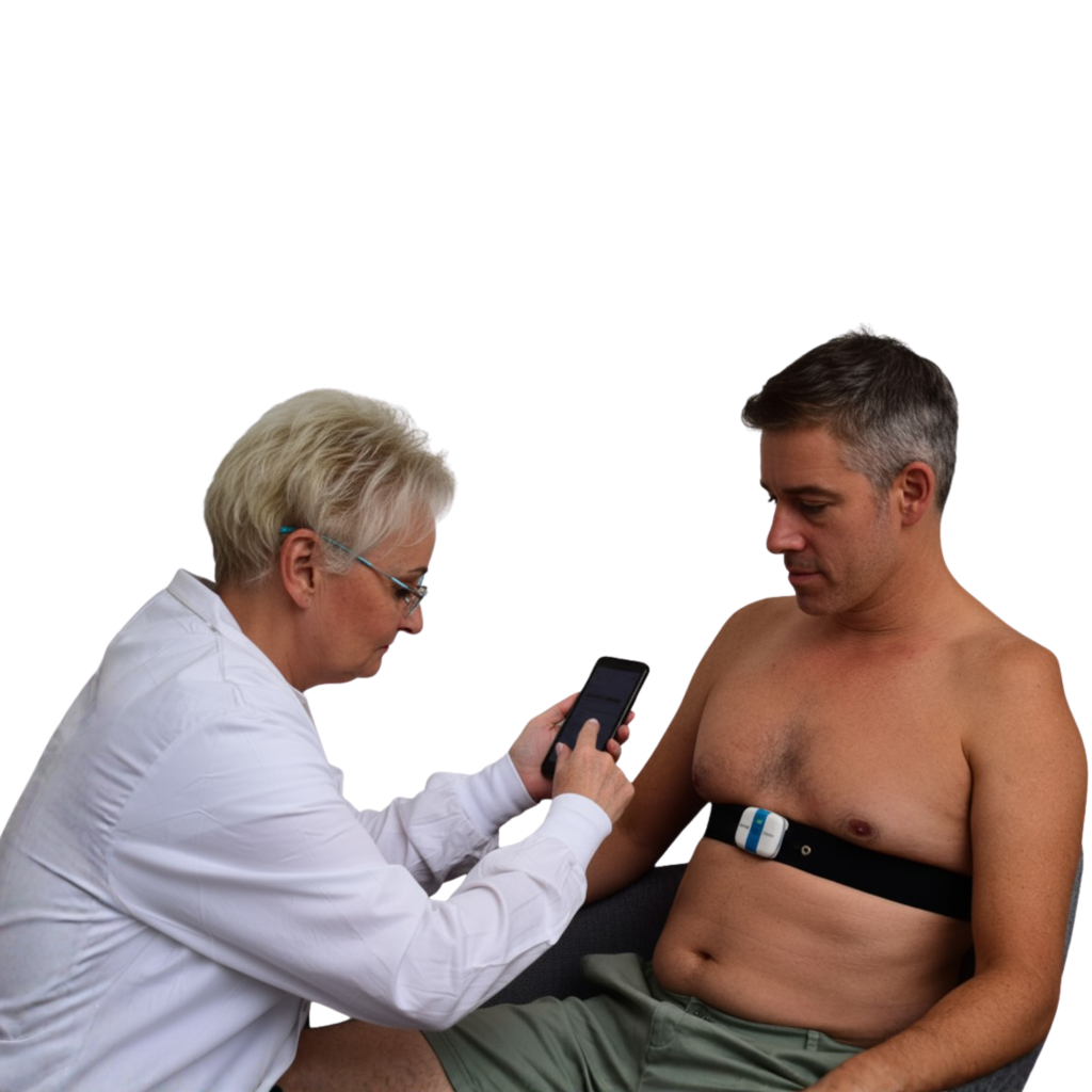 TeleEVENT event recorder ECG system with wireless chest strap