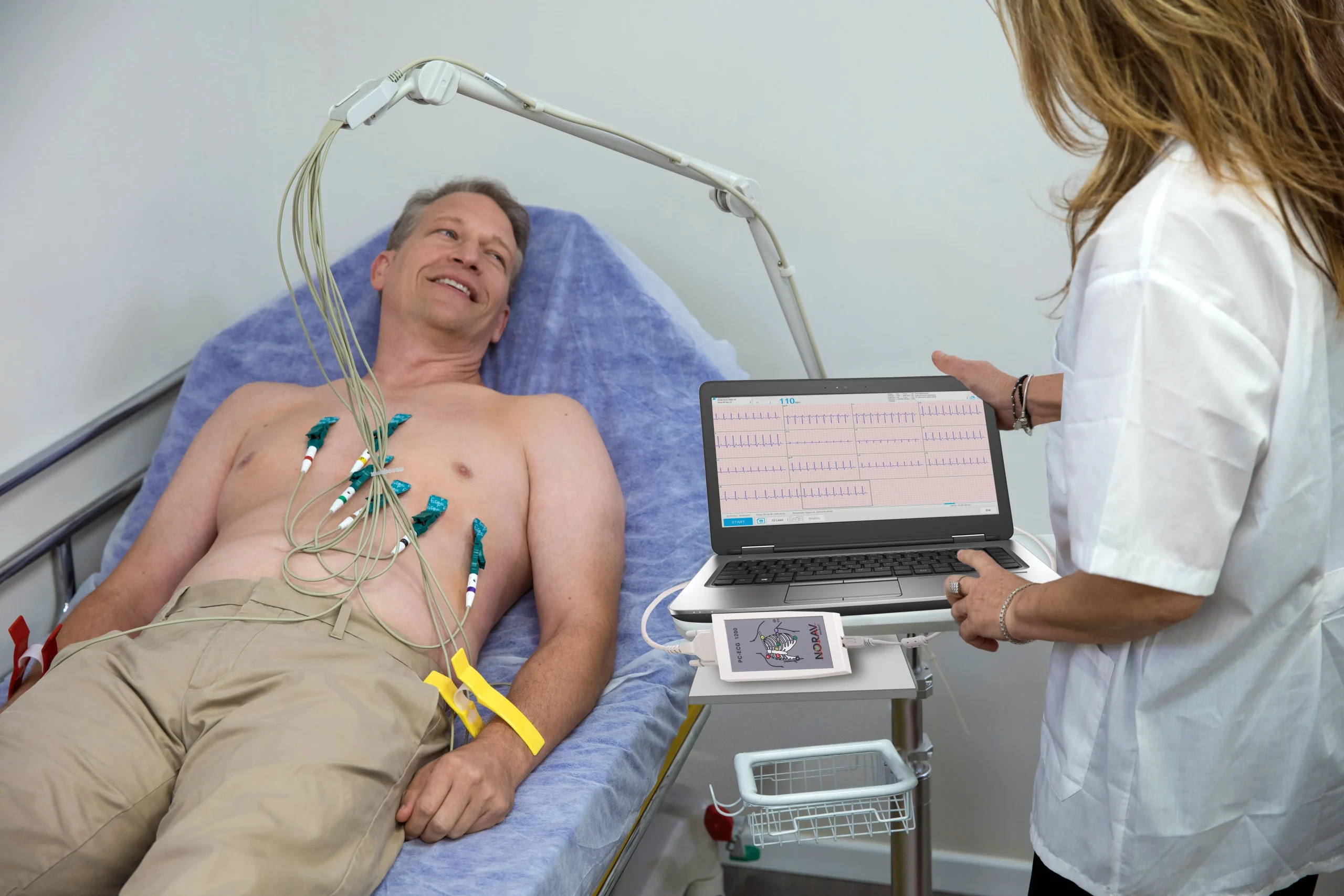 Advanced 12 Lead ECG Machine for Hospitals - Norav Medical